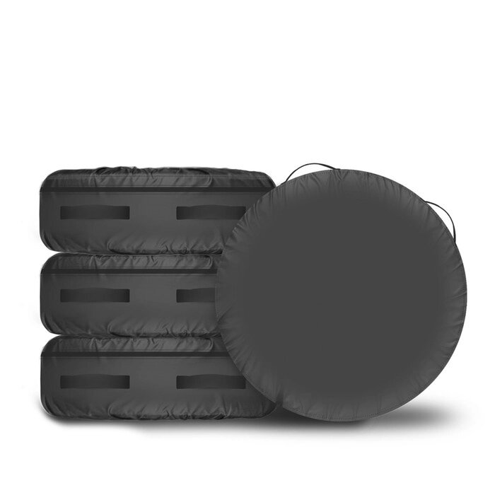 Чехлы для хранения колес автомобилей класса "Легкий внедорожник" R17-19 (оксфорд 240, чёрный), Tbag от компании Интернет-гипермаркет «MOLL» - фото 1