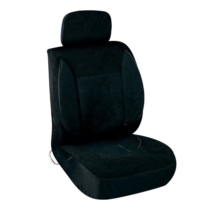 Чехлы на сиденья Skyway, с подогревом, велюр,  черный от компании Интернет-гипермаркет «MOLL» - фото 1