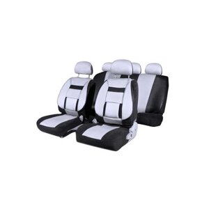 Чехлы сиденья полиэстер 11 предм. с боковой поддержкой cпины Skyway PROTECT 2 черный, серый 261437