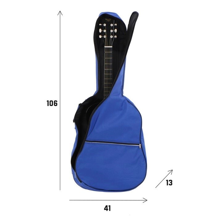 Чехол для гитары  Music Life, 106х41х13 см, синий от компании Интернет-гипермаркет «MOLL» - фото 1