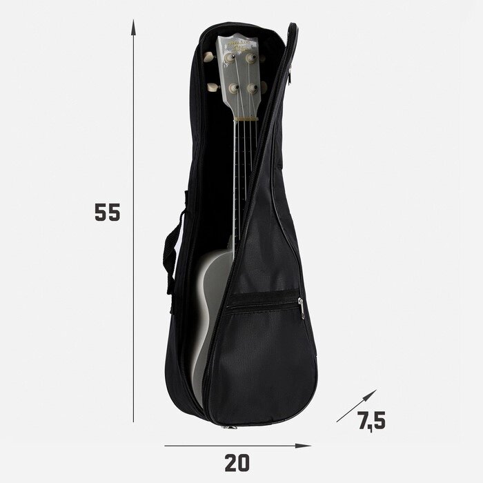 Чехол для укулеле сопрано, черный, 59 х 21 см, утепленный от компании Интернет-гипермаркет «MOLL» - фото 1