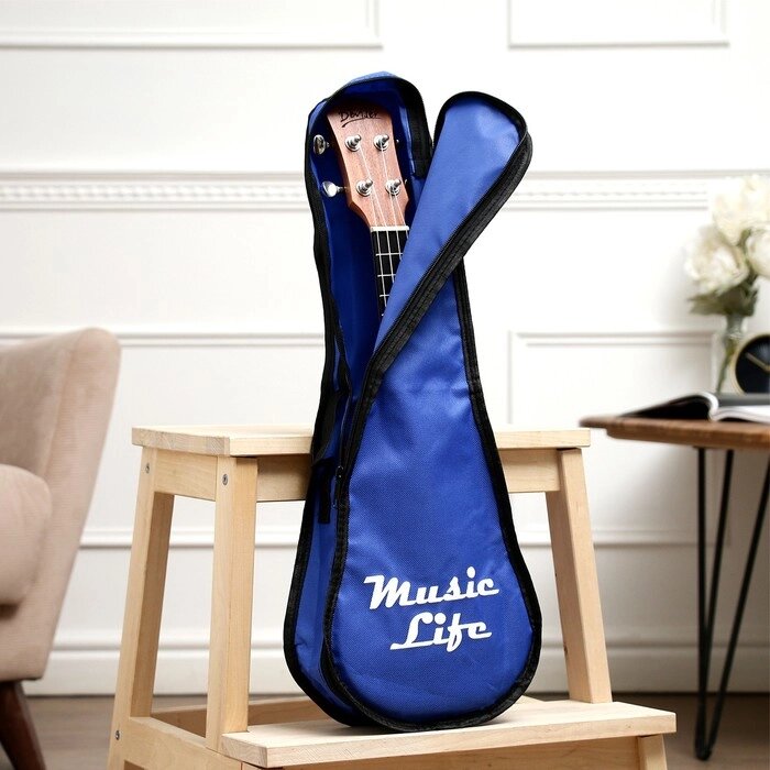 Чехол для укулеле сопрано Music Life, голубой от компании Интернет-гипермаркет «MOLL» - фото 1