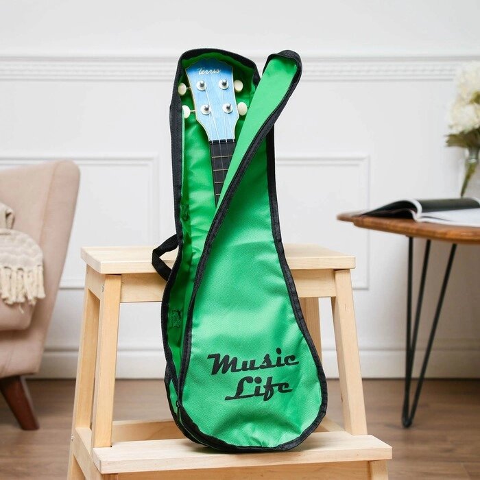 Чехол для укулеле сопрано Music Life, зелёный от компании Интернет-гипермаркет «MOLL» - фото 1