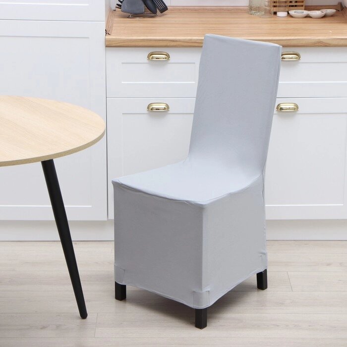 Чехол на стул, цв. серый, 90*40*40 см, 100% п/э от компании Интернет-гипермаркет «MOLL» - фото 1