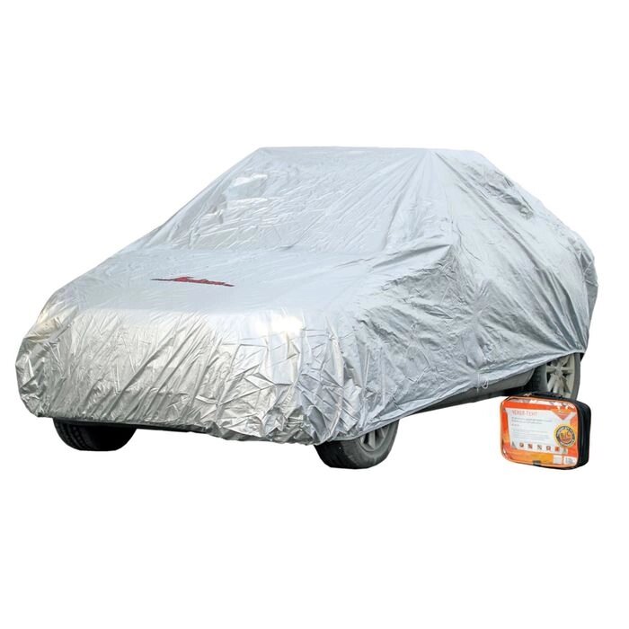 Чехол-тент на автомобиль, размер M, 495 х 195 х 120 см, с молнией для двери, серый от компании Интернет-гипермаркет «MOLL» - фото 1