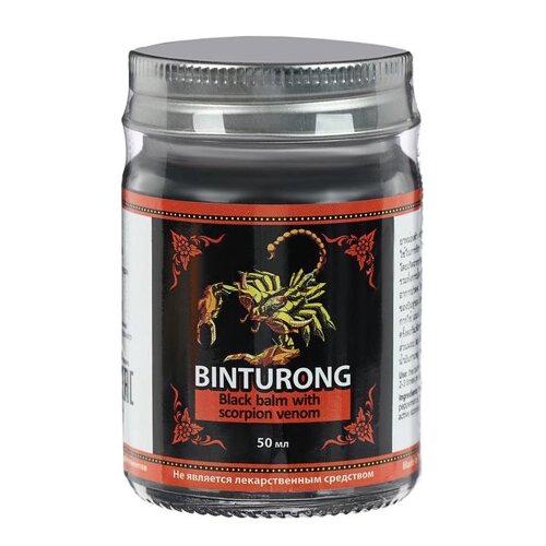 Черный бальзам с ядом скорпиона Binturong, 50 г
