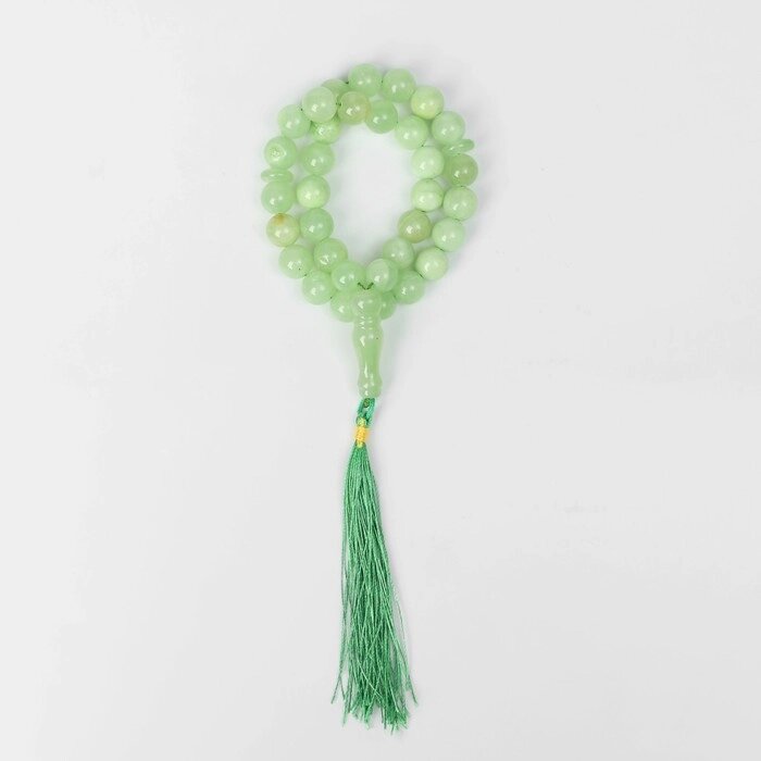 Чётки мусульманские шар №10 "Оникс зелёный", 33 бусины с перемычками 1094196 от компании Интернет-гипермаркет «MOLL» - фото 1