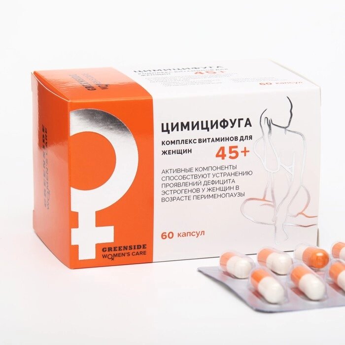 Цимицифуга с комплексом витаминов для женщин 45+,60 капсул 450 мг от компании Интернет-гипермаркет «MOLL» - фото 1