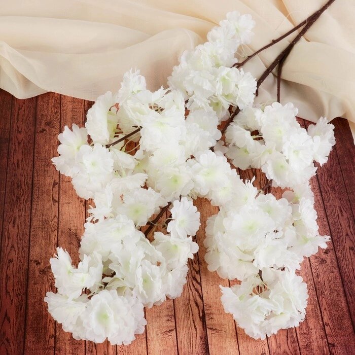 Цветы искусственные "Мелани" 6*100 см, белые от компании Интернет-гипермаркет «MOLL» - фото 1