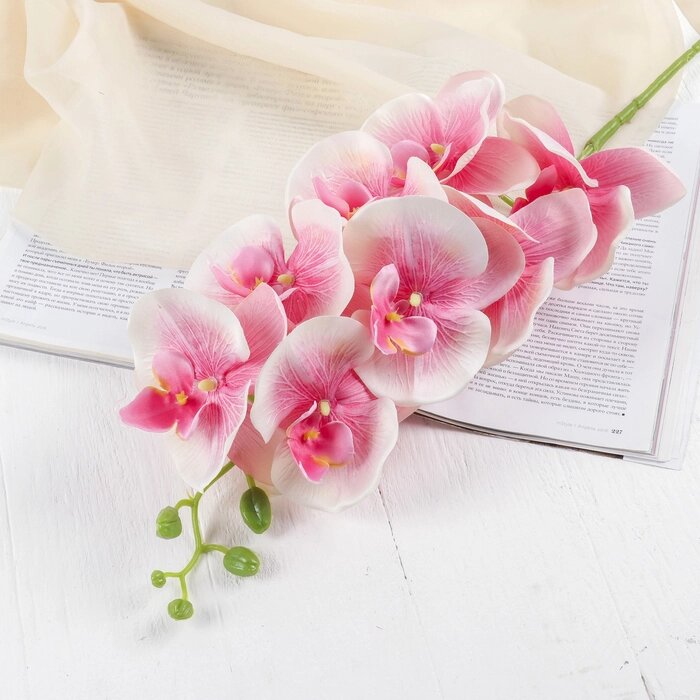 Цветы искусственные "Орхидея Изящная" 10*100 см, розовая от компании Интернет-гипермаркет «MOLL» - фото 1