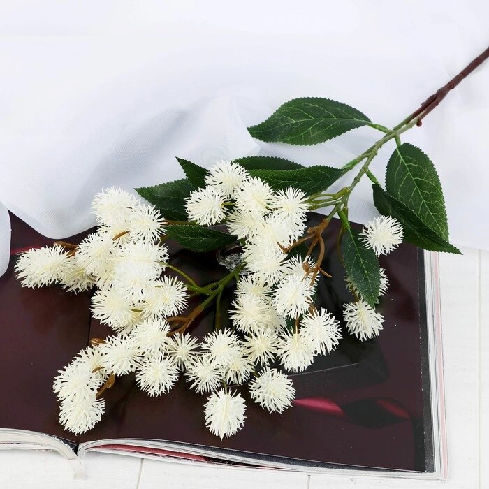 Цветы искусственные "Рицина" 2,5х73 см белый от компании Интернет-гипермаркет «MOLL» - фото 1