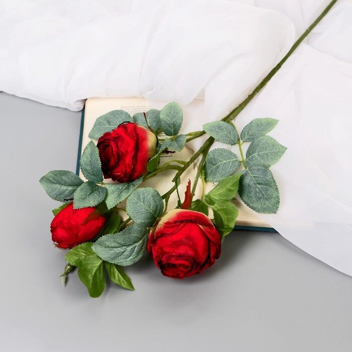 Цветы искусственные "Роза грация" 7х57 см, красный от компании Интернет-гипермаркет «MOLL» - фото 1