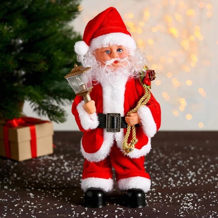 Дед Мороз, с фонариком, с подсветкой, без музыки, двигается от компании Интернет-гипермаркет «MOLL» - фото 1