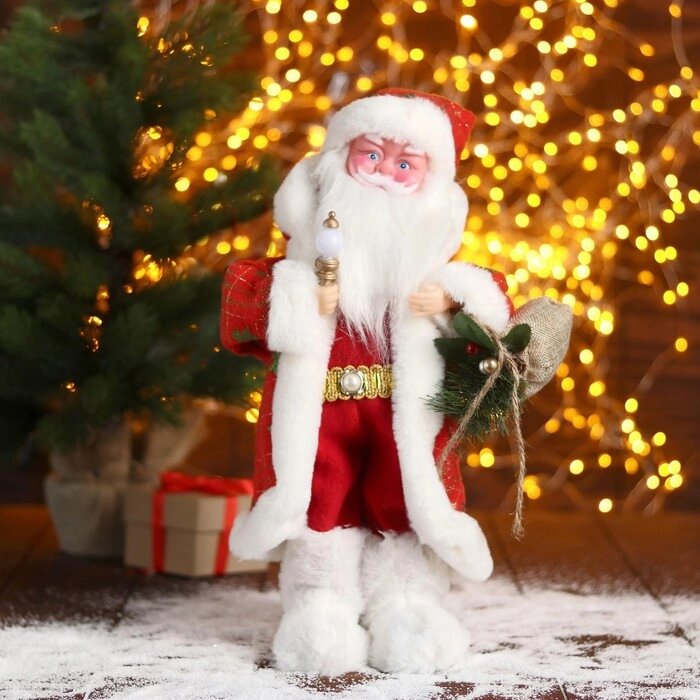 Дед Мороз "В красной шубе с подарками" 23х40 см от компании Интернет-гипермаркет «MOLL» - фото 1