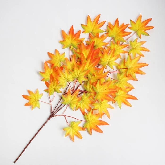 Декор "Листья на ветке" цвет зелёно-жёлто-оранжевый от компании Интернет-гипермаркет «MOLL» - фото 1