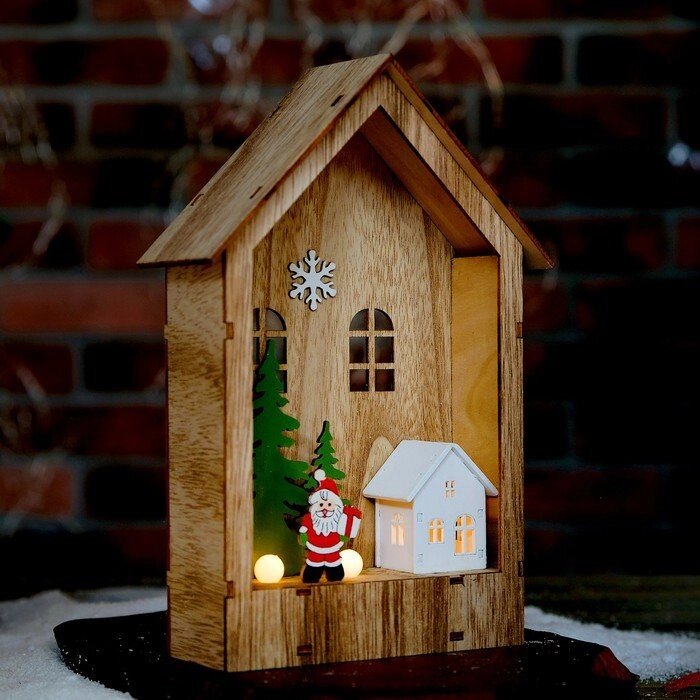 Декор с подсветкой "Праздничный домик" 61523,5 см от компании Интернет-гипермаркет «MOLL» - фото 1