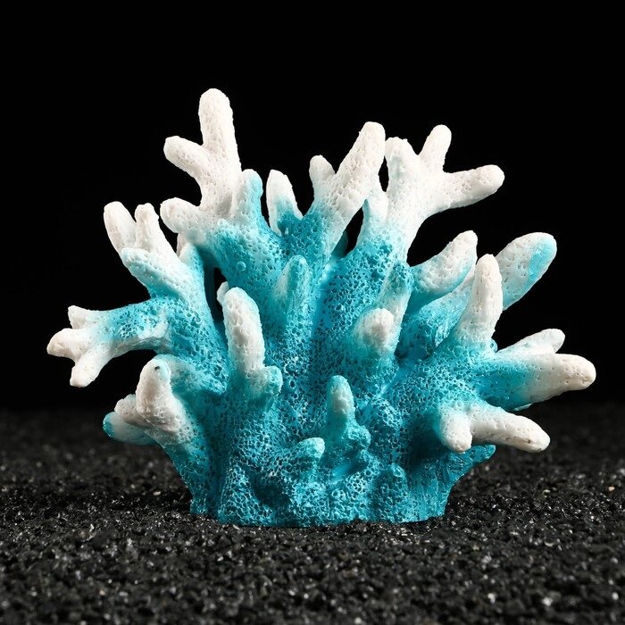 Декоративный коралл "Синулярия", 18 х 9 х 14 см, голубой от компании Интернет-гипермаркет «MOLL» - фото 1