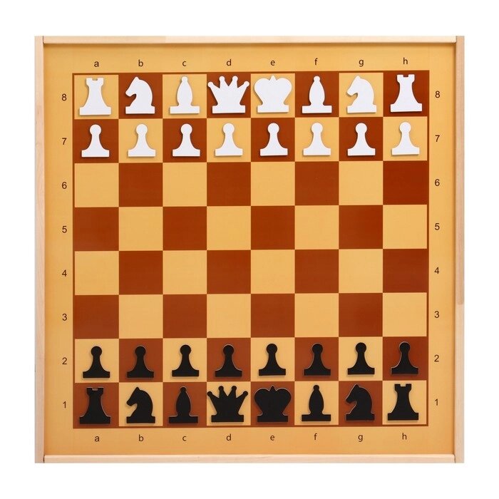 Демонстрационные шахматы магнитные (игровое поле 73х73 см, фигуры полимер, король h=6.3 см) от компании Интернет-гипермаркет «MOLL» - фото 1
