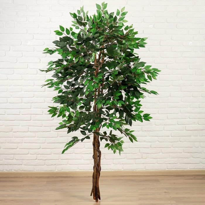 Дерево искусственное 175 см зеленый фикус от компании Интернет-гипермаркет «MOLL» - фото 1