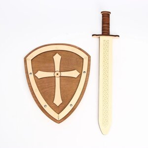 Деревянное оружие "Щит и меч" 2444,55,6 см