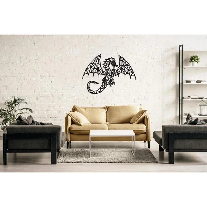 Деревянный интерьерный пазл EWA Design "Дракон" от компании Интернет-гипермаркет «MOLL» - фото 1