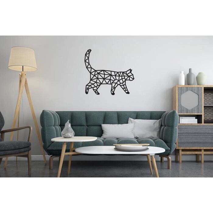 Деревянный интерьерный пазл EWA Design "Кошка" от компании Интернет-гипермаркет «MOLL» - фото 1
