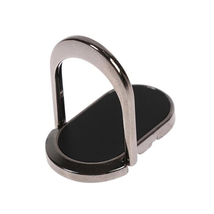 Держатель-подставка с кольцом для телефона LuazON, металлическая основа, чёрный от компании Интернет-гипермаркет «MOLL» - фото 1