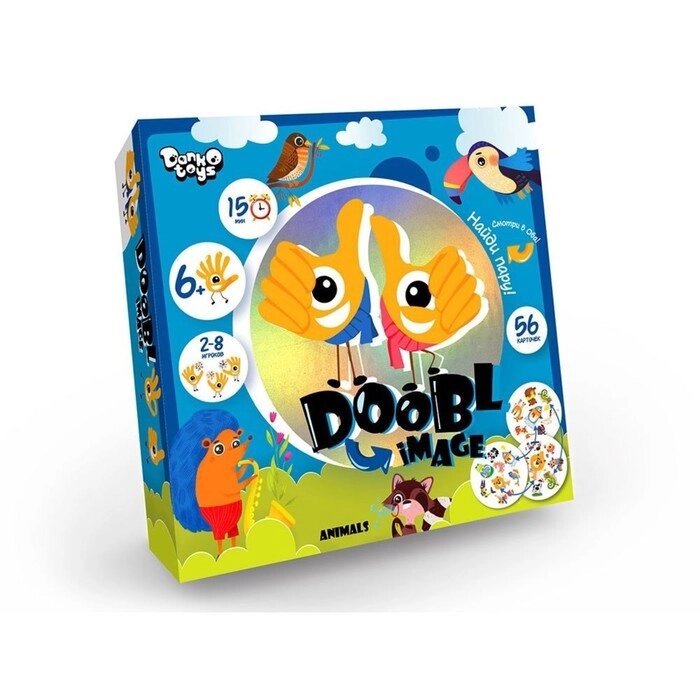 Детская настольная игра "Двойная картинка", серия Doobl Image, круглые карты от компании Интернет-гипермаркет «MOLL» - фото 1