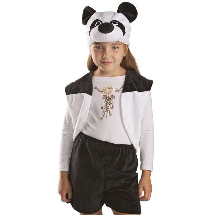 Детский карнавальный костюм "Панда", 3 предмета, рост 122-128 см от компании Интернет-гипермаркет «MOLL» - фото 1