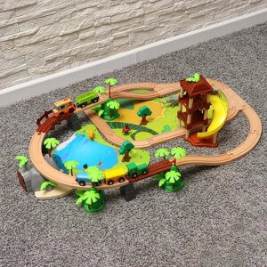 Детский набор "Железная дорога: джунгли", 107 деталей, 50,5 11,5 35 см