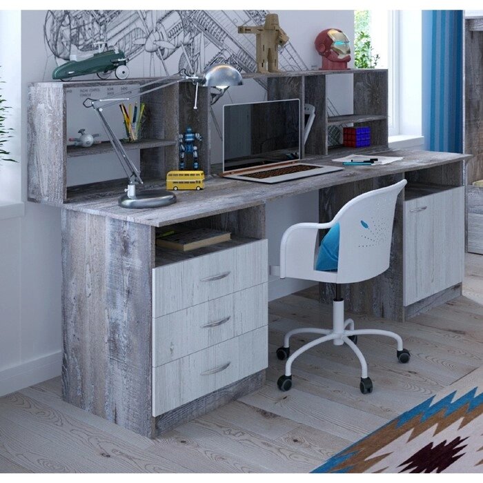 Детский письменный стол Юта бетон/винтерберг от компании Интернет-гипермаркет «MOLL» - фото 1