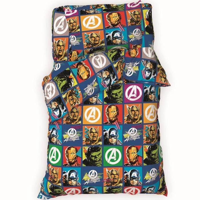 Детское постельное белье 1,5 сп "Avengers" 143*215 см, 150*214 см, 50*70 см -1 шт от компании Интернет-гипермаркет «MOLL» - фото 1
