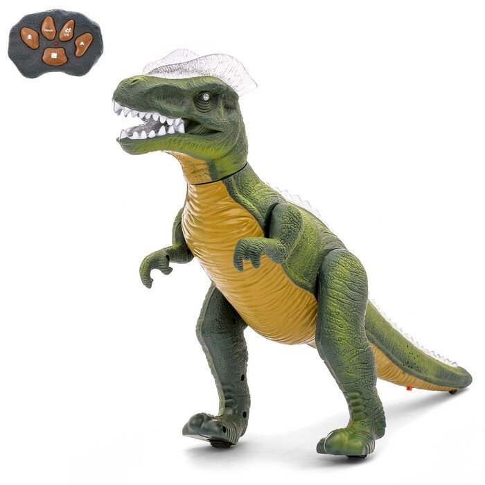Динозавр радиоуправляемый T-Rex, световые и звуковые эффекты, работает от батареек от компании Интернет-гипермаркет «MOLL» - фото 1