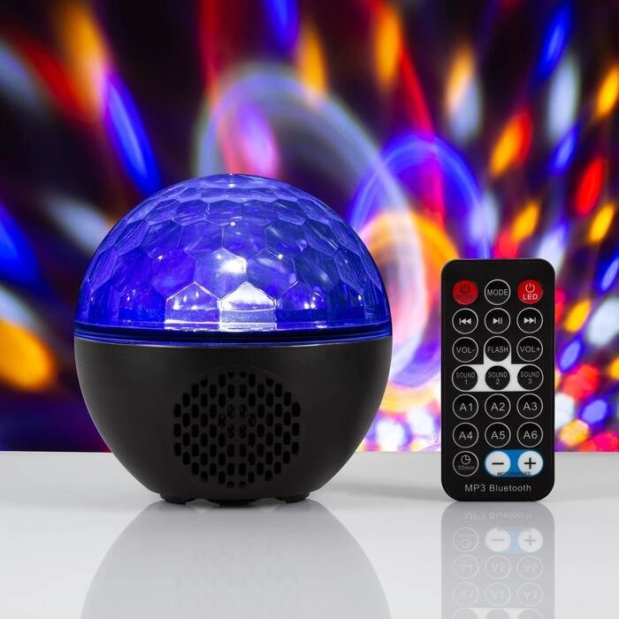 Диско шар "Сфера", USB, d=12 см, пульт, динамик, Bluetooth, RGB от компании Интернет-гипермаркет «MOLL» - фото 1