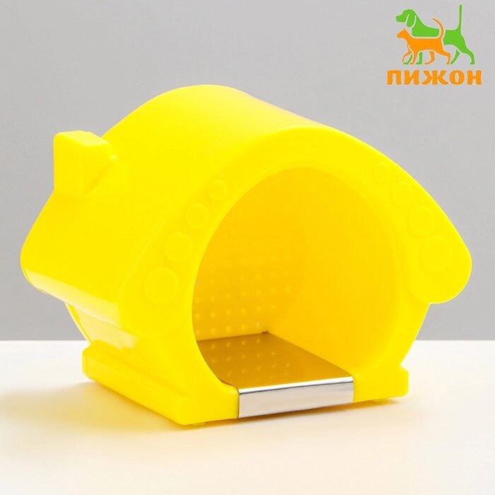 Домик для грызунов охлаждающий, 13,5 х 9 х 10,5 см, жёлтый от компании Интернет-гипермаркет «MOLL» - фото 1