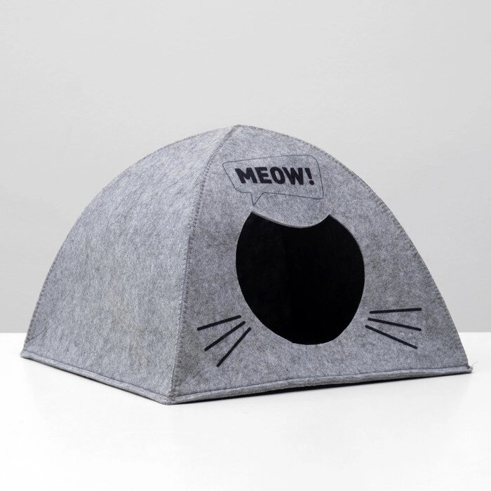 Домик для животных из войлока "Палатка MEOW", 38 х 28 х 38 см от компании Интернет-гипермаркет «MOLL» - фото 1