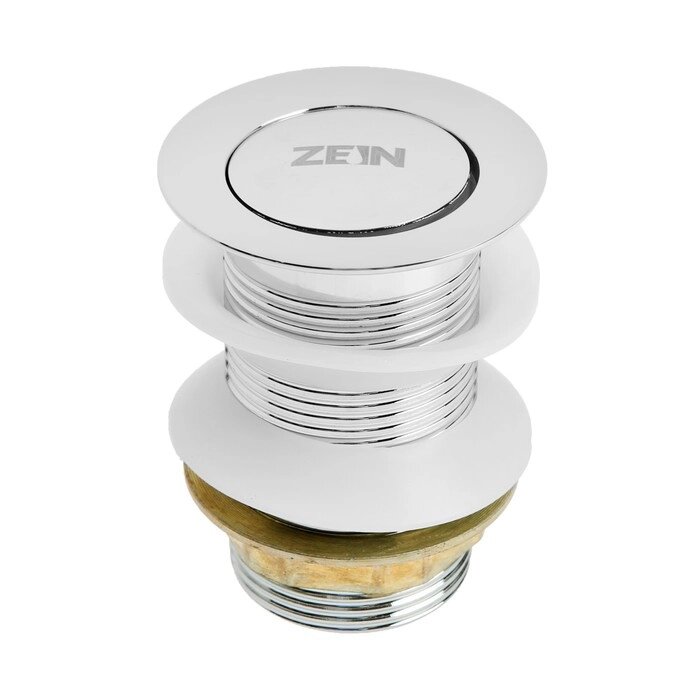 Донный клапан ZEIN B1, маленькая кнопка, нержавеющая сталь, хром от компании Интернет-гипермаркет «MOLL» - фото 1