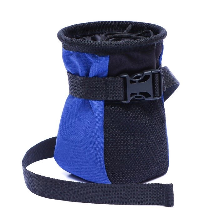 Дрессировочная сумочка для лакомств с ремнем для крепления на пояс, синяя от компании Интернет-гипермаркет «MOLL» - фото 1