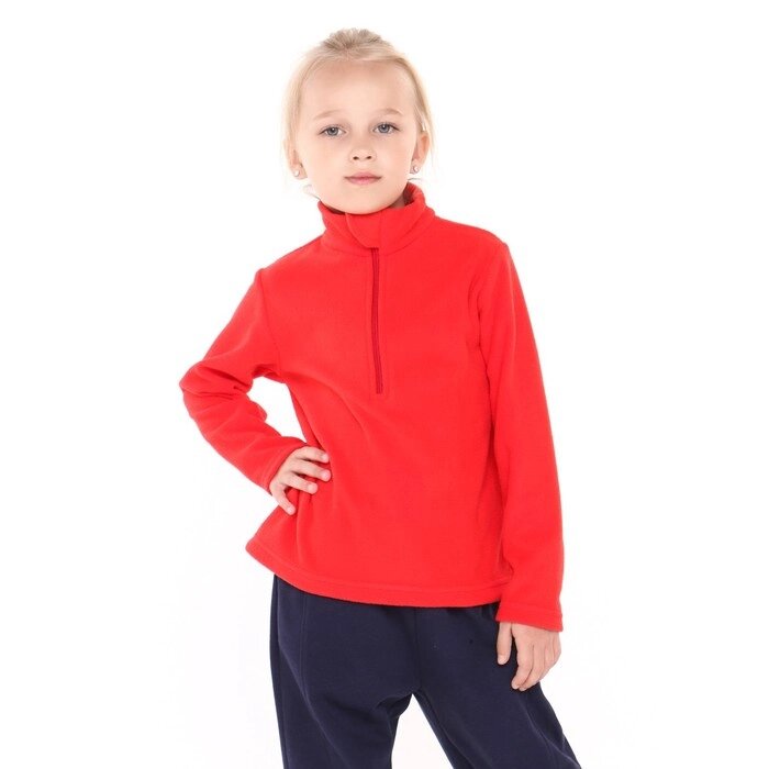 Джемпер детский флисовый, цвет красный, рост 110-116 см от компании Интернет-гипермаркет «MOLL» - фото 1