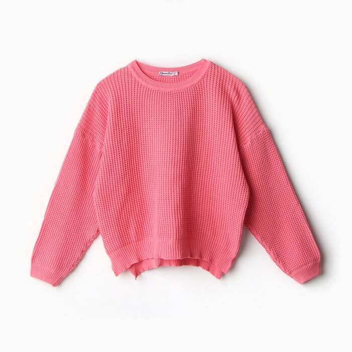 Джемпер для девочки, цвет тёмно-розовый, рост 128 см от компании Интернет-гипермаркет «MOLL» - фото 1