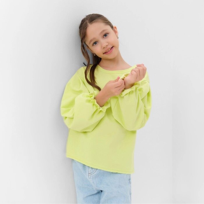 Джемпер для девочки MINAKU цвет лимонный, рост 104 см от компании Интернет-гипермаркет «MOLL» - фото 1