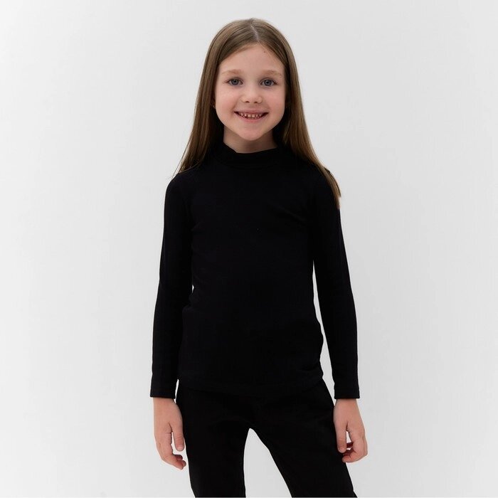 Джемпер для девочки (Термо), цвет чёрный, рост 104-110 от компании Интернет-гипермаркет «MOLL» - фото 1