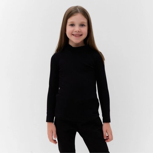 Джемпер для девочки (Термо), цвет чёрный, рост 104-110
