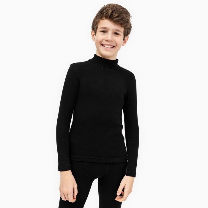 Джемпер для мальчика (Термо), цвет чёрный, рост 104-110 от компании Интернет-гипермаркет «MOLL» - фото 1