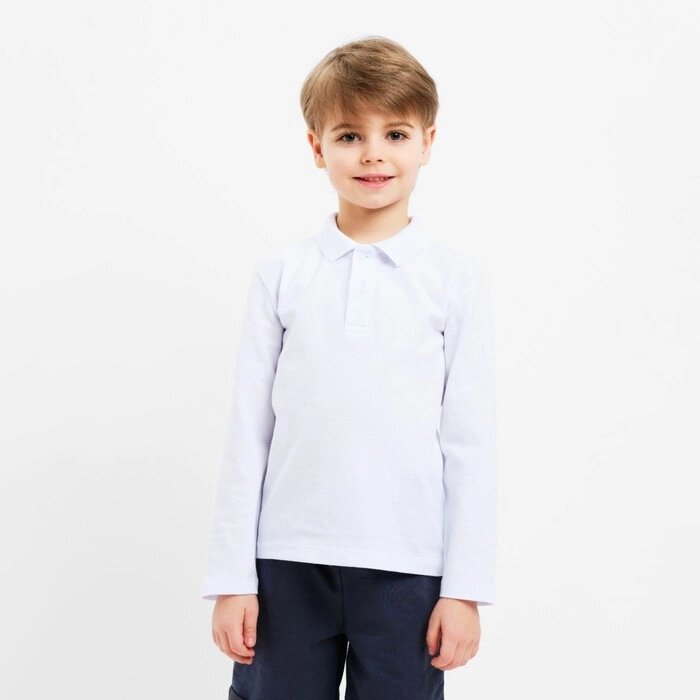 Джемпер (поло) детский MINAKU цвет белый, рост 110 от компании Интернет-гипермаркет «MOLL» - фото 1