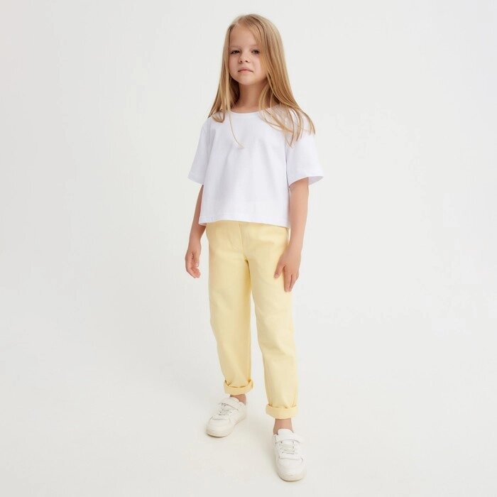 Джинсы для девочки KAFTAN, размер 28 (86-92 см), цвет желтый от компании Интернет-гипермаркет «MOLL» - фото 1