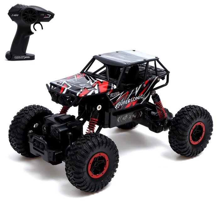 Джип радиоуправляемый Monster, 1:16, 4WD, работает от аккумулятора, цвет красный от компании Интернет-гипермаркет «MOLL» - фото 1