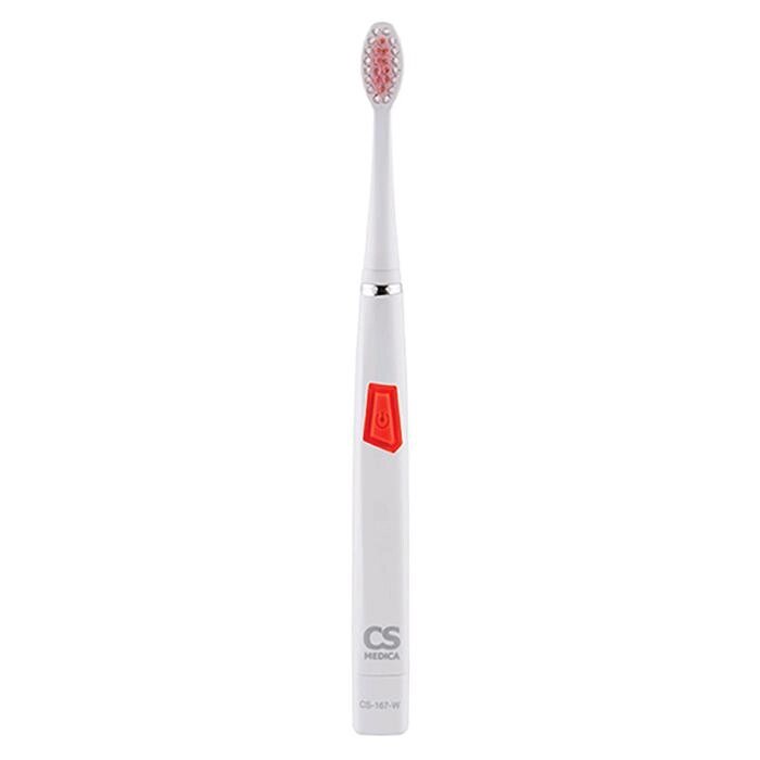 Электрическая зубная щётка CS Medica CS-167-W, звуковая, 28000 дв/мин, 2 насадки, белая от компании Интернет-гипермаркет «MOLL» - фото 1