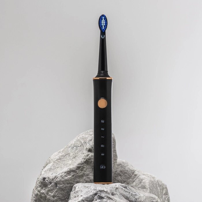 Электрическая зубная щётка LuazON LP-002, вибрационная, 31000 дв/мин, 4 насадки, АКБ, черная от компании Интернет-гипермаркет «MOLL» - фото 1