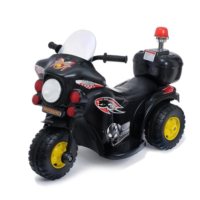 Электромобиль "Мотоцикл шерифа", цвет чёрный от компании Интернет-гипермаркет «MOLL» - фото 1